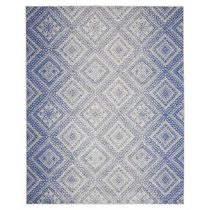 Nourison Whimsicle 84x120&quot Rectangle Fabric Faded Tribal Area Rug in Ivory