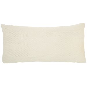 nourison fur dot foil print modern acrylic fabric throw pillow in ivory