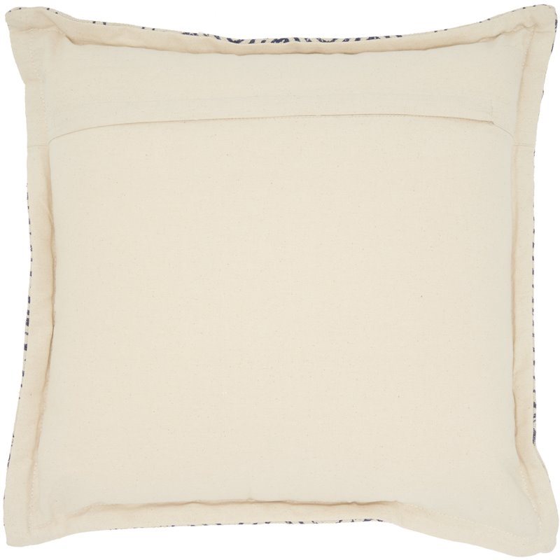 Nourison Life Styles Cotton Printed Flower Patch Throw Pillow in Blue