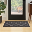 Nourison Easy Care 2' x 4' Charcoal Black Fabric Modern Area Rug (2' x 4')