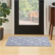Nourison Easy Care 2' x 4' Denim Blue Fabric Modern Area Rug (2' x 4')