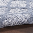 Nourison Easy Care 2' x 4' Denim Blue Fabric Modern Area Rug (2' x 4')