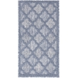 Nourison Easy Care 2' x 4' Denim Blue Fabric Modern Area Rug (2' x 4')