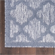 Nourison Easy Care 2' x 4' Denim Blue Fabric Modern Area Rug (2' x 4')