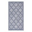 Nourison Easy Care 2' x 4' Denim Blue Fabric Modern Area Rug (2' x 4')
