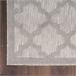 Nourison Easy Care 2' x 4' Silver Gray Fabric Modern Area Rug (2' x 4')