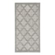 Nourison Easy Care 2' x 4' Silver Gray Fabric Modern Area Rug (2' x 4')