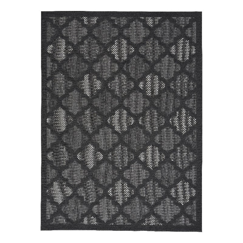 Nourison Easy Care 4' x 6' Charcoal/Black Indoor/Outdoor Rug