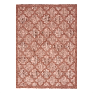 Nourison Easy Care 4' x 6' Coral/Orange Indoor/Outdoor Rug