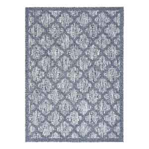 Nourison Easy Care 4' x 6' Denim Blue Indoor/Outdoor Rug