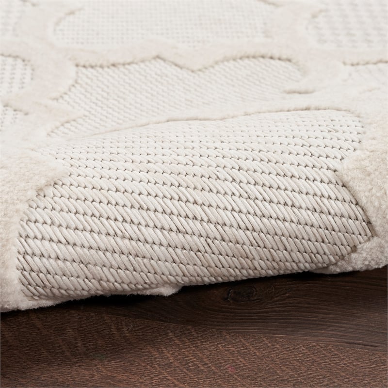 Nourison Easy Care 4' x 6' Ivory/White Indoor/Outdoor Rug