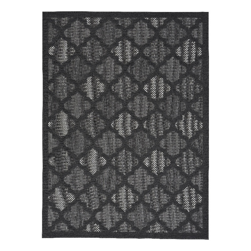 Nourison Easy Care 5' x 7' Charcoal/Black Indoor/Outdoor Rug