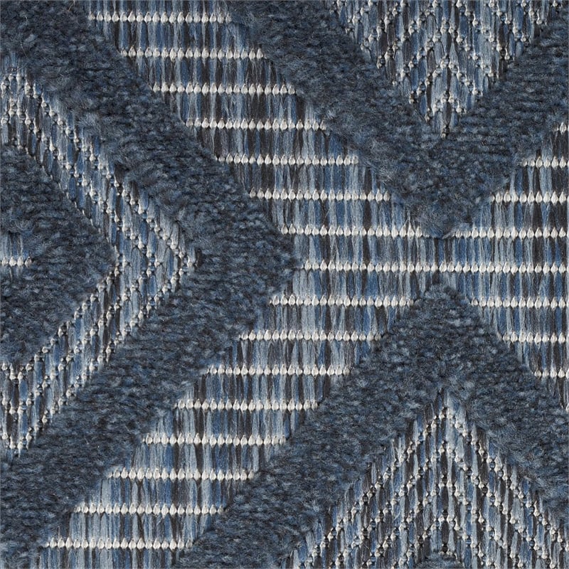 Nourison Versatile 2' x 4' Indoor/Outdoor Rug in Navy Blue