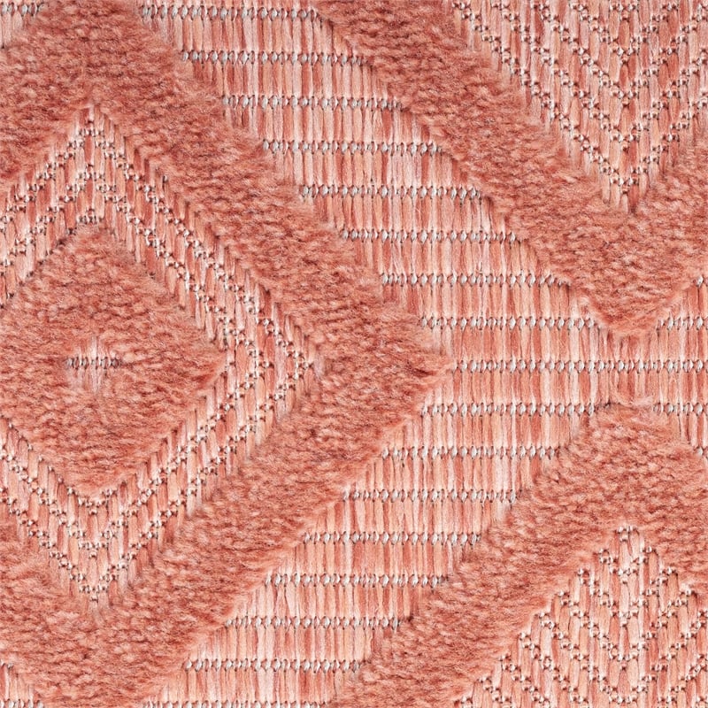 Nourison Versatile 4' x 6' Indoor/Outdoor Rug in Coral/Orange