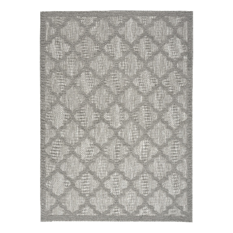 Nourison Easy Care 5' x 7' Silver Gray Fabric Modern Area Rug (5' x 7')