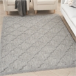 Nourison Easy Care 5' x 7' Silver Gray Fabric Modern Area Rug (5' x 7')