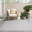 Nourison Easy Care 5' x 7' Silver Gray Fabric Modern Area Rug (5' x 7')
