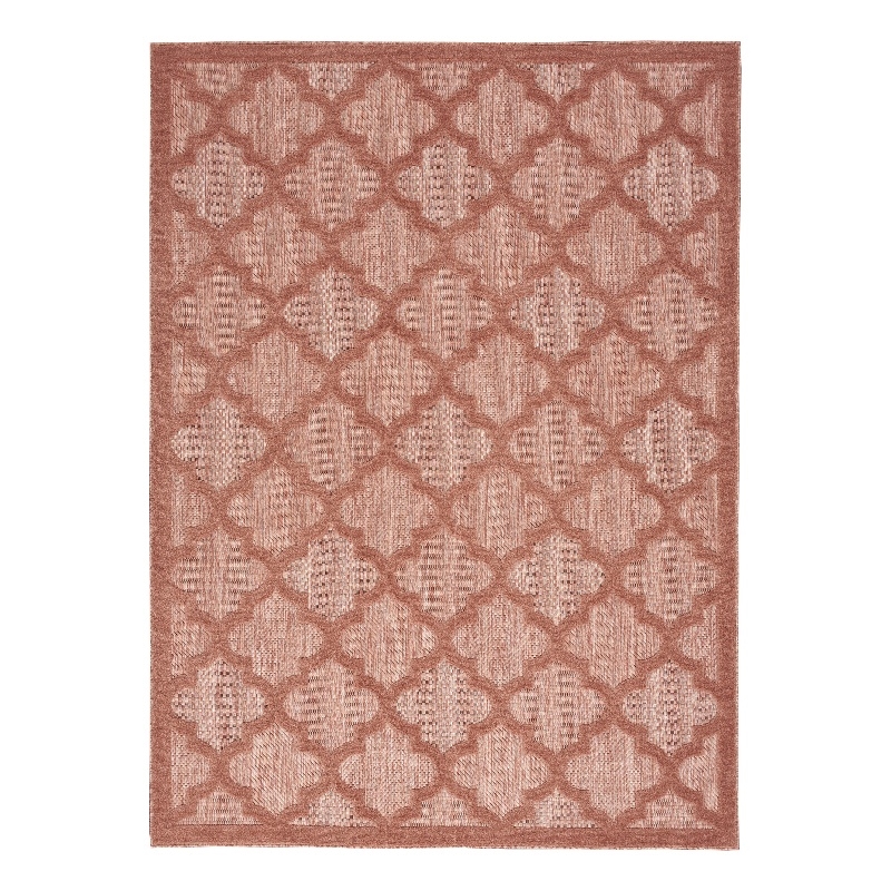 Nourison Easy Care 6' x 9' Coral Orange Fabric Modern Area Rug (6' x 9')