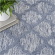 Nourison Easy Care 6' x 9' Fabric Denim Blue Modern Indoor/Outdoor Rug