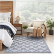 Nourison Easy Care 6' x 9' Fabric Denim Blue Modern Indoor/Outdoor Rug