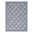 Nourison Easy Care 6' x 9' Fabric Denim Blue Modern Indoor/Outdoor Rug