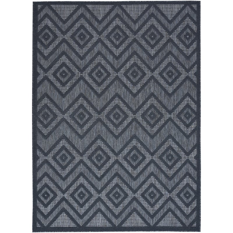 Nourison Versatile 4' x 6' Indoor/Outdoor Rug in Navy Blue