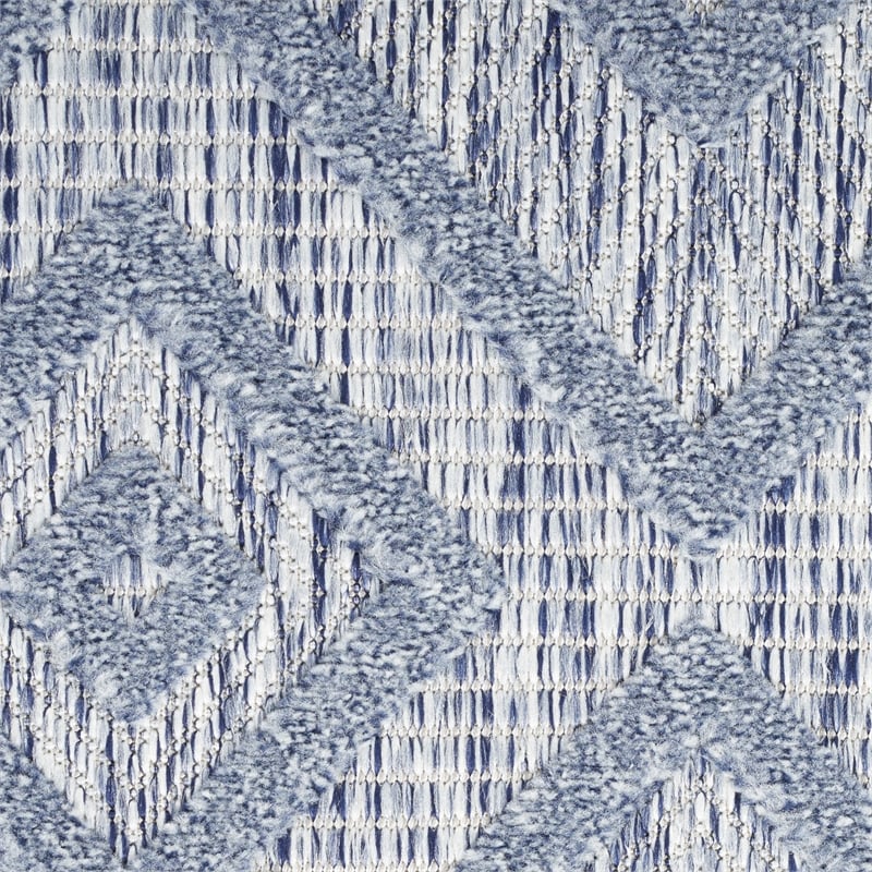 Nourison Versatile 5' x 7' Indoor/Outdoor Rug in Denim Blue