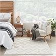 Nourison Easy Care 6' x 9' Fabric Ivory White Modern Indoor/Outdoor Rug