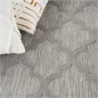 Nourison Easy Care 6' x 9' Fabric Silver Gray Modern Indoor/Outdoor Rug