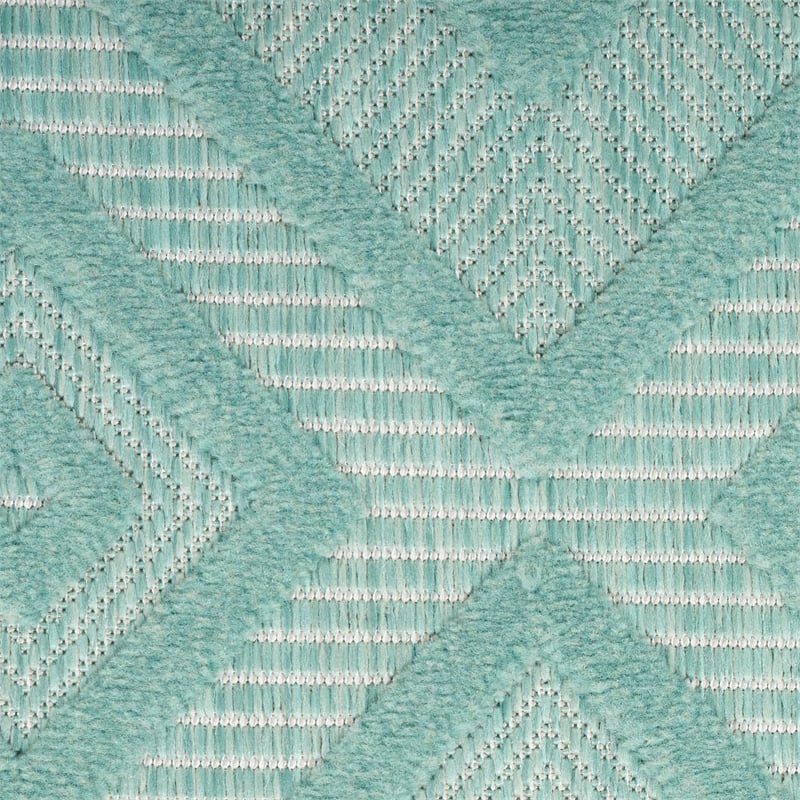 Nourison Versatile 6' x 9' Indoor/Outdoor Rug in Aqua/Teal