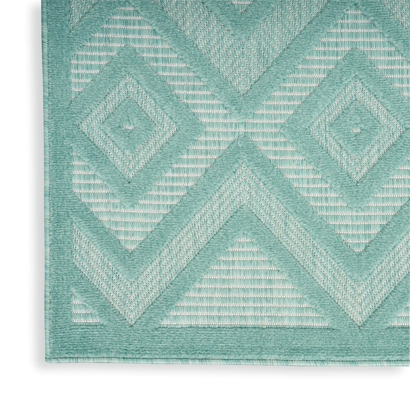 Nourison Versatile 6' x 9' Indoor/Outdoor Rug in Aqua/Teal
