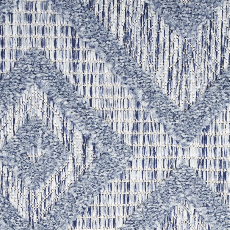Nourison Versatile 6' x 9' Indoor/Outdoor Rug in Denim Blue