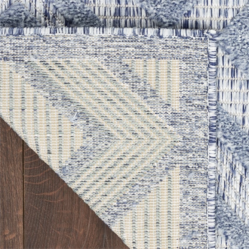 Nourison Versatile 6' x 9' Indoor/Outdoor Rug in Denim Blue