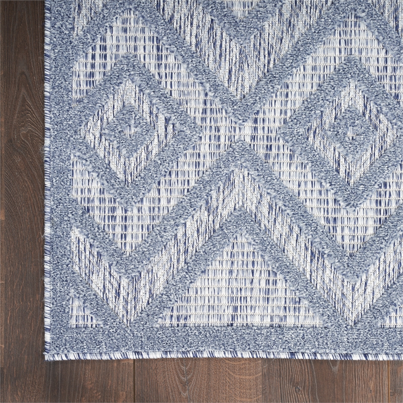 Nourison Versatile 6' x 9' Indoor/Outdoor Rug in Denim Blue