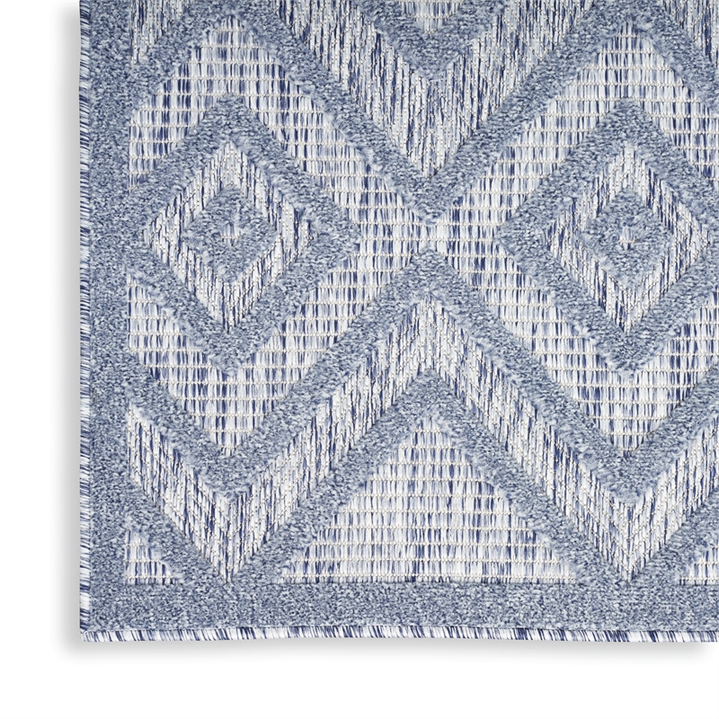 Nourison Versatile 6' x 9' Indoor/Outdoor Rug in Denim Blue