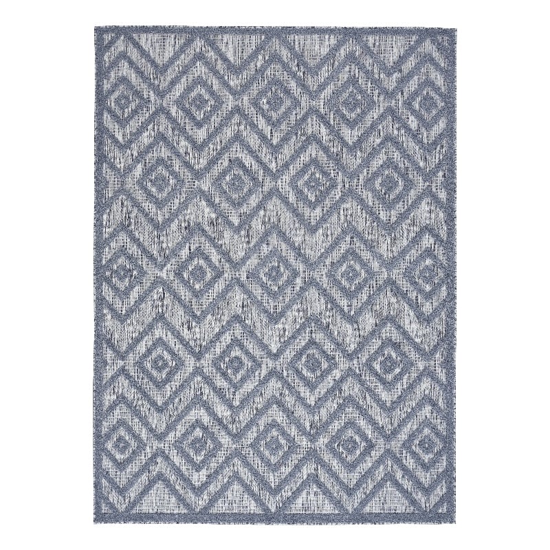 Nourison Versatile 6' x 9' Indoor/Outdoor Rug in Denim Blue