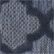 Nourison Easy Care 7' x 10' Fabric Navy Blue Modern Indoor/Outdoor Rug