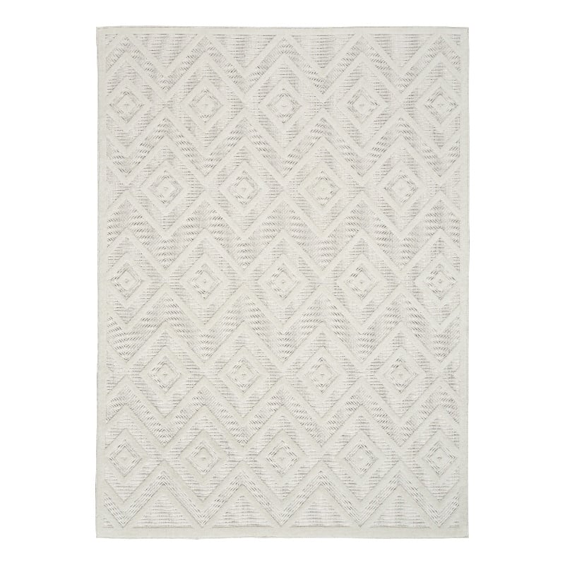 Nourison Versatile 6' x 9' Indoor/Outdoor Rug in Ivory/White