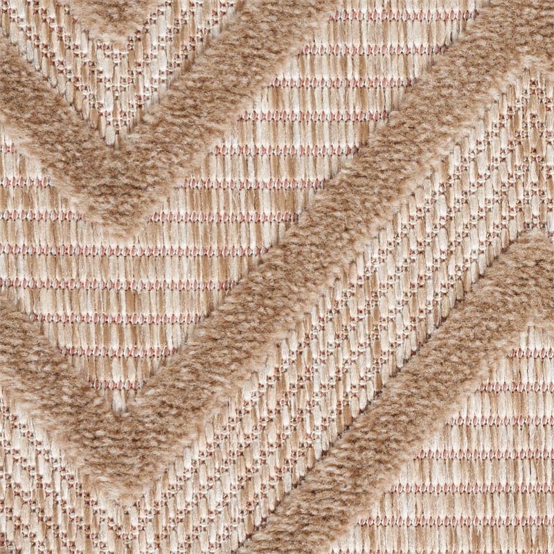 Nourison Versatile 6' x 9' Fabric Indoor/Outdoor Rug in Natural Beige