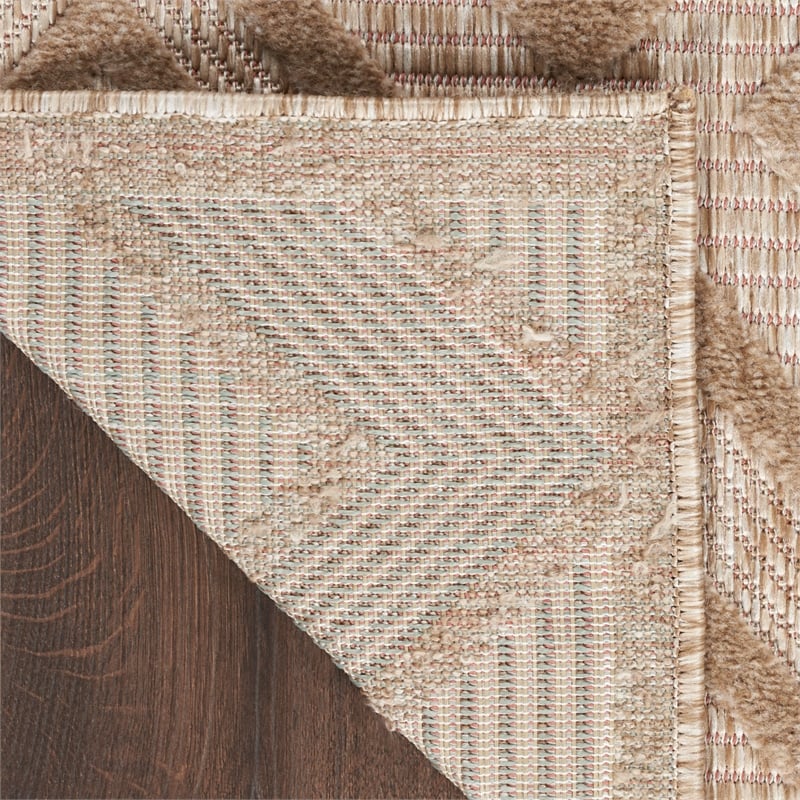 Nourison Versatile 6' x 9' Fabric Indoor/Outdoor Rug in Natural Beige