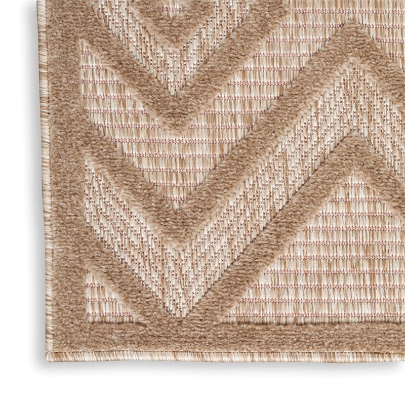 Nourison Versatile 6' x 9' Fabric Indoor/Outdoor Rug in Natural Beige