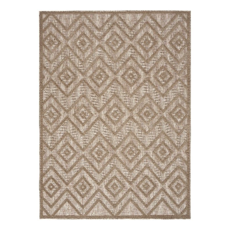 Nourison Versatile 6' x 9' Fabric Indoor/Outdoor Rug in Natural Beige