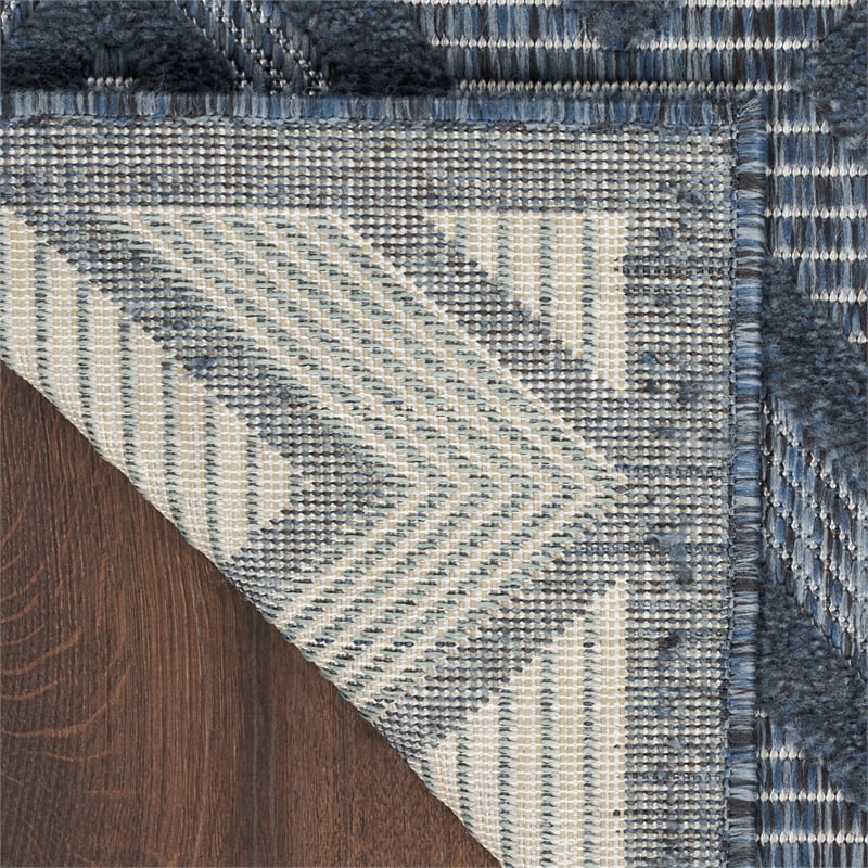 Nourison Versatile 6' x 9' Indoor/Outdoor Rug in Navy Blue