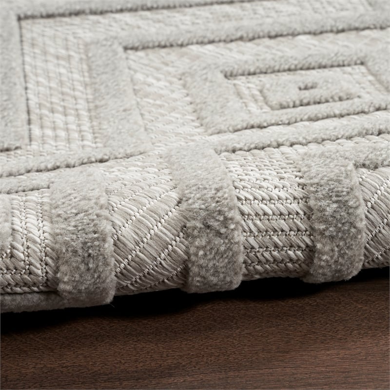 Nourison Versatile 6' x 9' Indoor/Outdoor Rug in Silver Grey