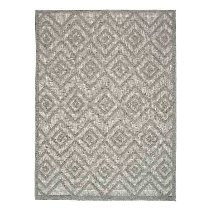 Nourison Versatile 6' x 9' Indoor/Outdoor Rug in Silver Grey