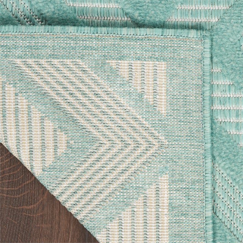 Nourison Versatile 7' x 10' Indoor/Outdoor Rug in Aqua/Teal