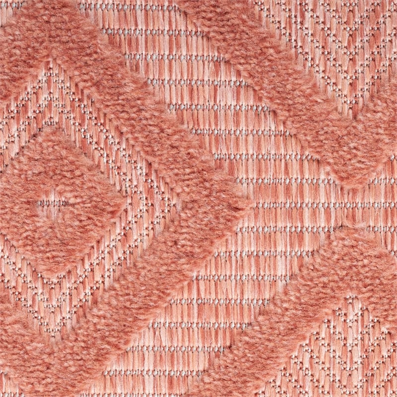 Nourison Versatile 7' x 10' Indoor/Outdoor Rug in Coral/Orange