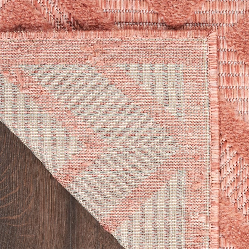 Nourison Versatile 7' x 10' Indoor/Outdoor Rug in Coral/Orange