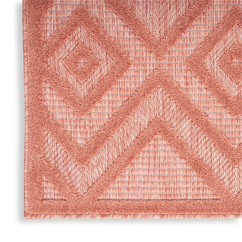 Nourison Versatile 7' x 10' Indoor/Outdoor Rug in Coral/Orange