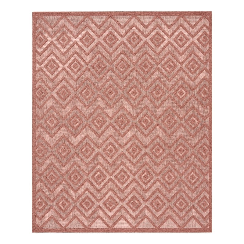 Nourison Versatile 7' x 10' Indoor/Outdoor Rug in Coral/Orange